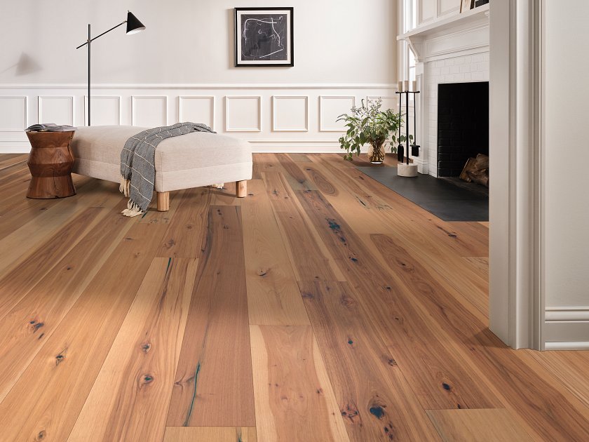 Anderson Tuftex Hardwood - Imperial Pecan - Engineered Hickory Hardwood - Harvest floor installation