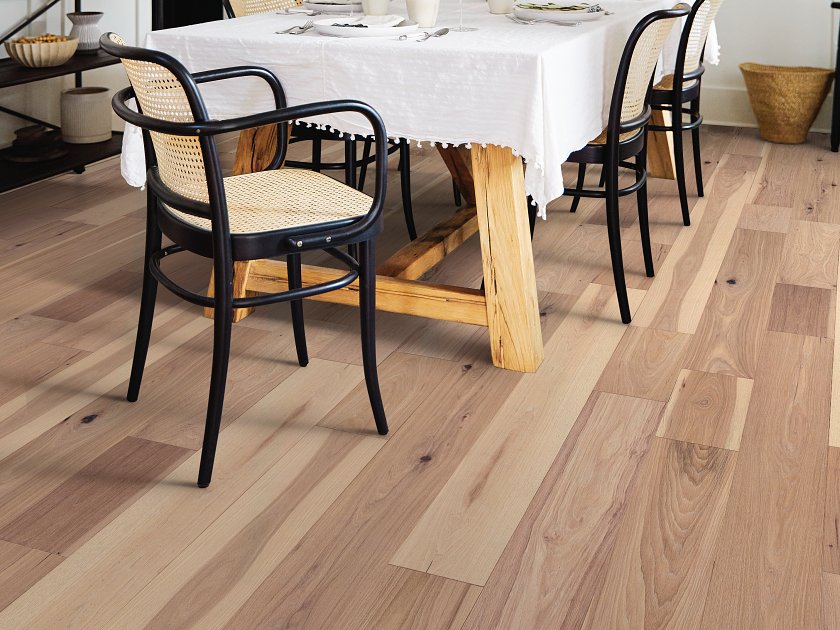 Anderson Tuftex Hardwood - Imperial Pecan - Engineered Hickory Hardwood - Linen floor installation