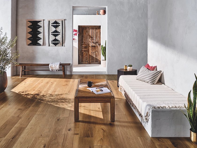 Anderson Tuftex Hardwood - Imperial Pecan - Engineered Hickory Hardwood - Flaxen floor installation