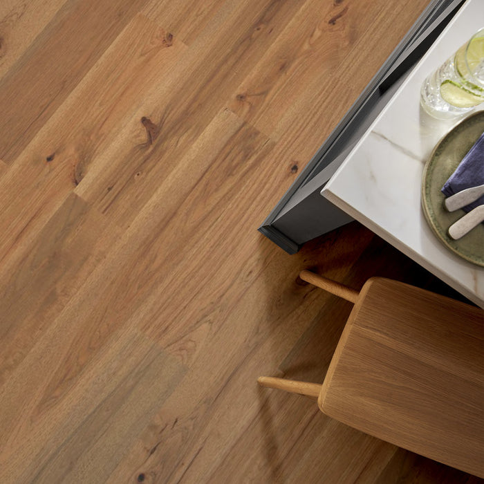 Anderson Tuftex Hardwood - Imperial Pecan - Engineered Hickory Hardwood - Flaxen floor installation