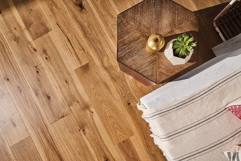 Anderson Tuftex Hardwood - Imperial Pecan - Engineered Hickory Hardwood - Flaxen floor installation