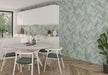 Maniscalco - Alhambra 2.5 in. x 8 in. Ceramic Tile - Menta Mix wall installation