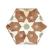 Maniscalco - Alhambra 8 in. x 8 in. Porcelain Hex Deco Tile - Yasmina