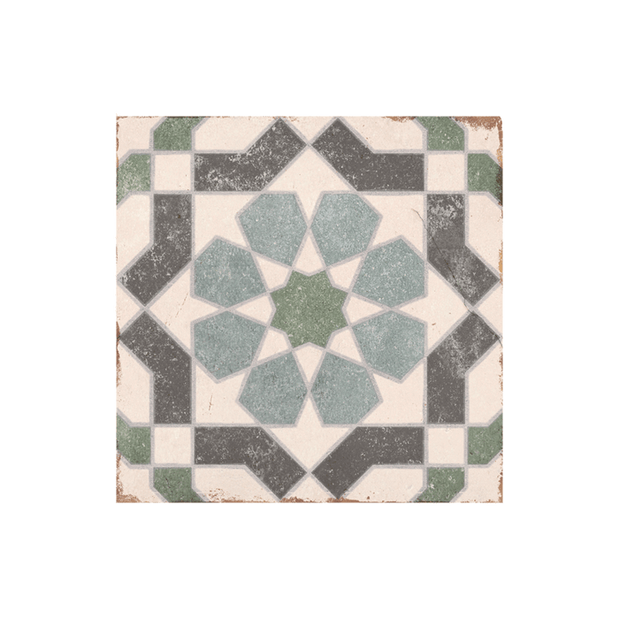 Maniscalco - Alhambra 8 in. x 8 in. Porcelain Deco Tile - Layla