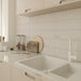 WOW - Sweet Bars 5 in. x 10 in. Glossy Ceramic Mosaic - Deep White wall installation