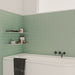 WOW - Sweet Bars 5 in. x 10 in. Matte Ceramic Mosaic - Sage wall installation