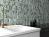 MTD - Argos Collection - 4.5 in. x 9 in. Porcelain Wall Tile - Jade Installed 2