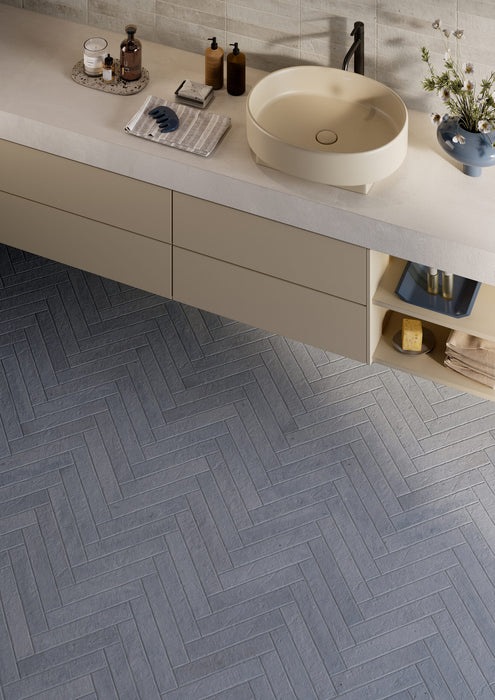 Rondine - Tyrrhenia Collection - 2 in. x 11.5 in. Porcelain Tile - Sky Installed