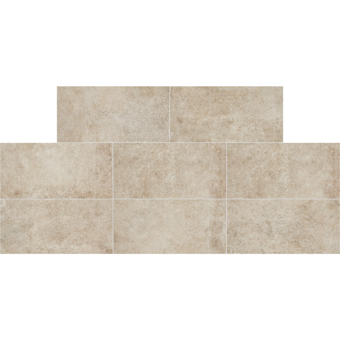 American Olean - Historic Limestone - 24" x 48" - Glazed Porcelain Tile - Native - Matte