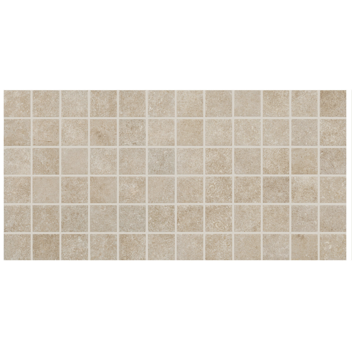 American Olean - Historic Limestone - 2&quot; x 2&quot; - Glazed Ceramic Mosaic - Native - Matte