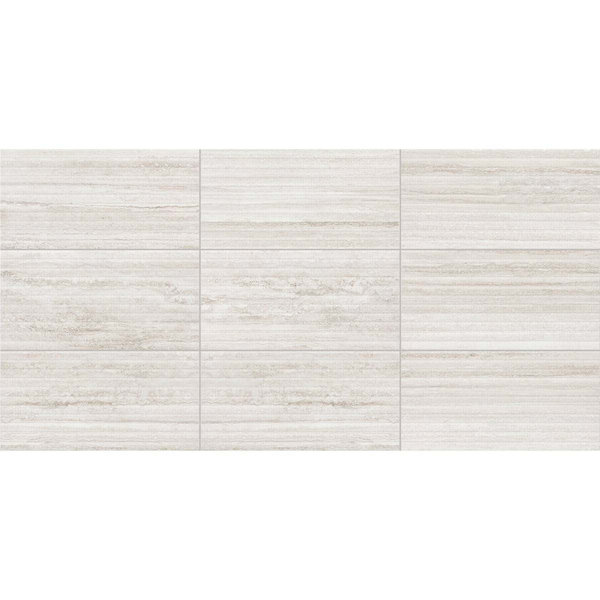 American Olean - Reservorio - 12&quot; x 24&quot; - Ceramic Fluted Tile - Lotus - Matte