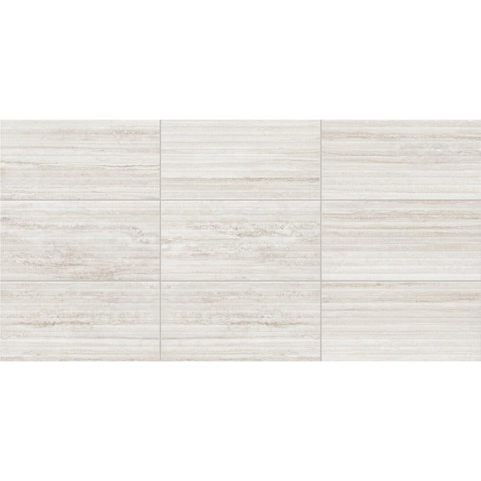 American Olean - Reservorio - 12" x 24" - Ceramic Fluted Tile - Lotus - Matte