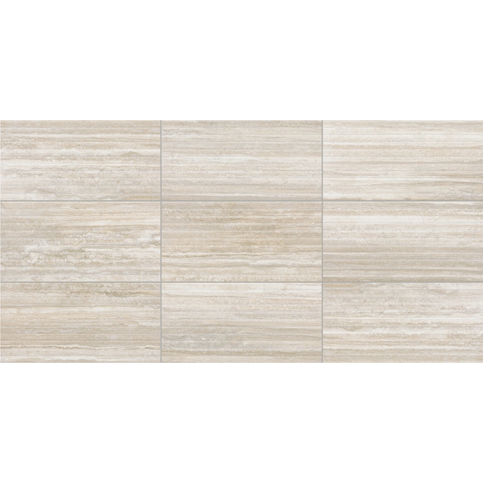 American Olean - Reservorio - 12" x 24" - Ceramic Fluted Tile - Pebblestone - Matte