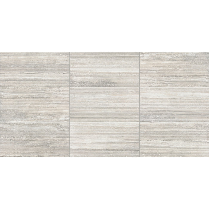 American Olean - Reservorio - 12" x 24" - Ceramic Fluted Tile - Mineral - Matte