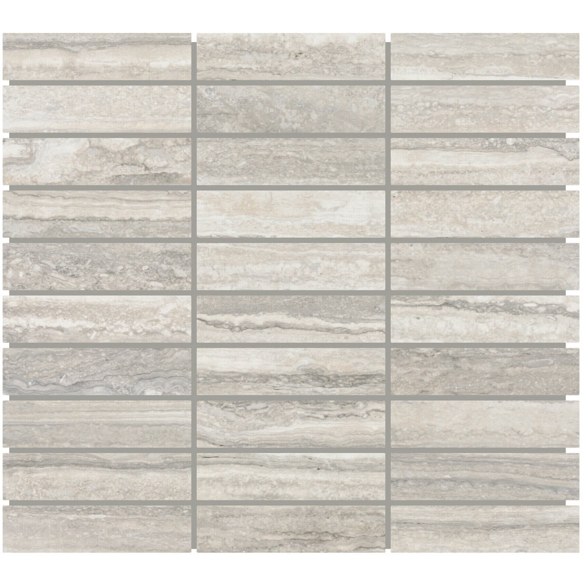 American Olean - Reservorio - 1&quot; x 4&quot; - Ceramic Mosaic - Mineral - Matte