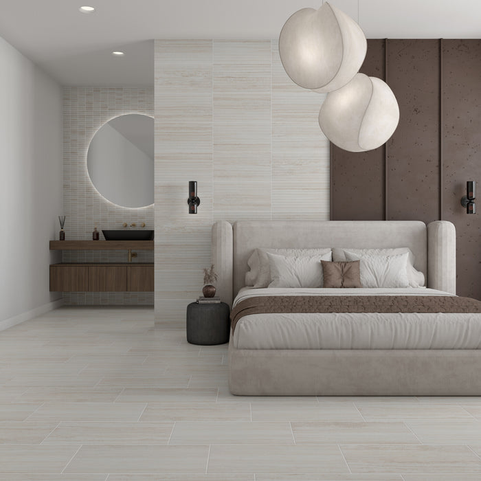American Olean - Reservorio - 12" x 24" - Porcelain Tile - Lotus - Matte Room Scene