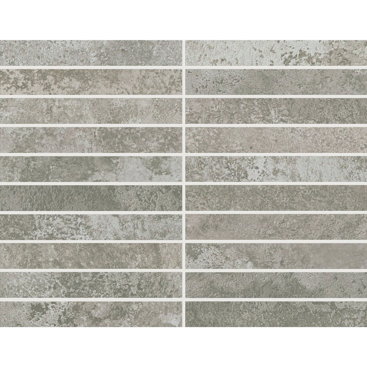 American Olean - Urban Essence - 1&quot; x 6&quot; - Porcelain Mosaic - Steel - Matte