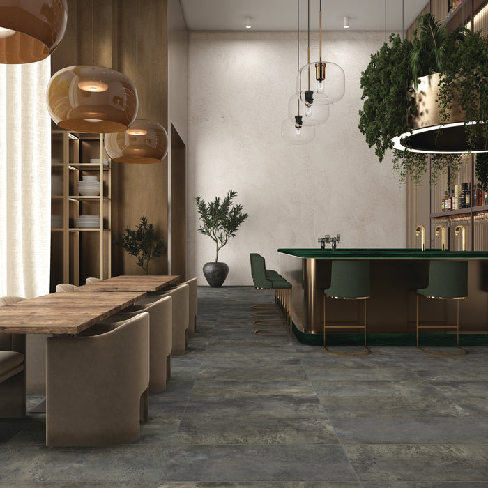 American Olean - Urban Essence - 15" x 30" - Porcelain Tile - Lead - Matte Room Scene