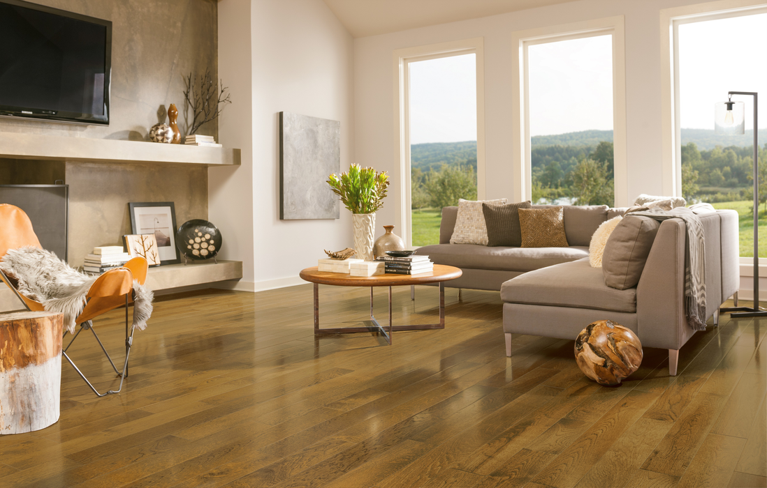 Hartco - Prime Harvest Hickory Solid Hardwood - Whisper Harvest 5" Installed