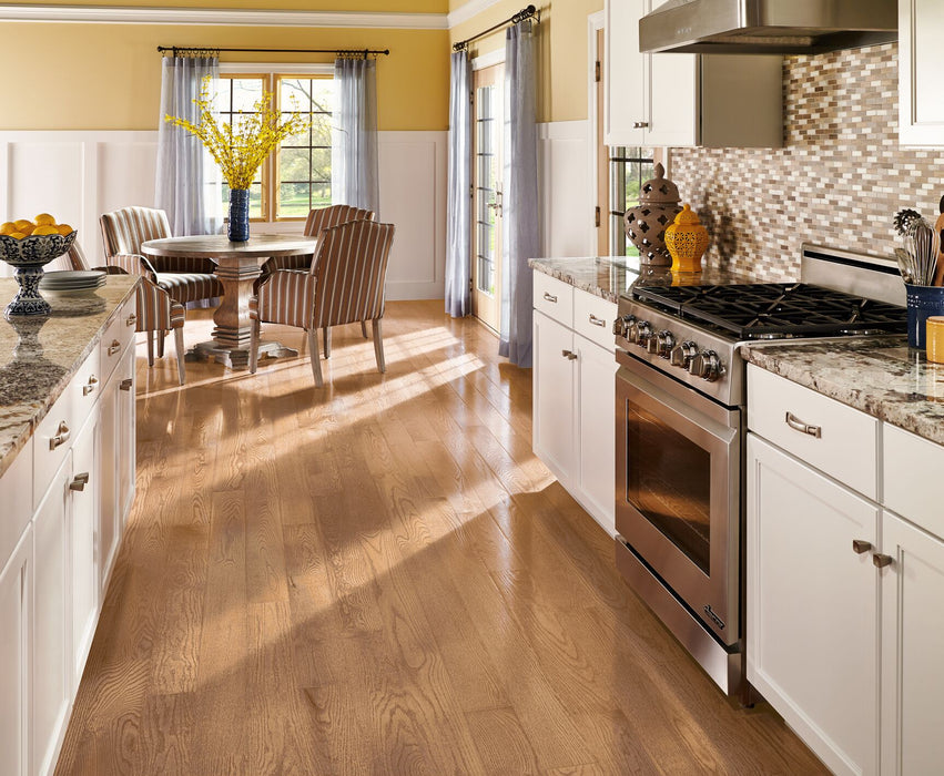 Hartco - Prime Harvest Solid Hardwood - Natural 5" - High Gloss Room Scene
