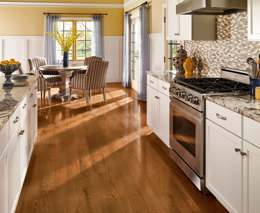 Hartco - Prime Harvest Solid Hardwood - Gunstock 5" - High Gloss Room