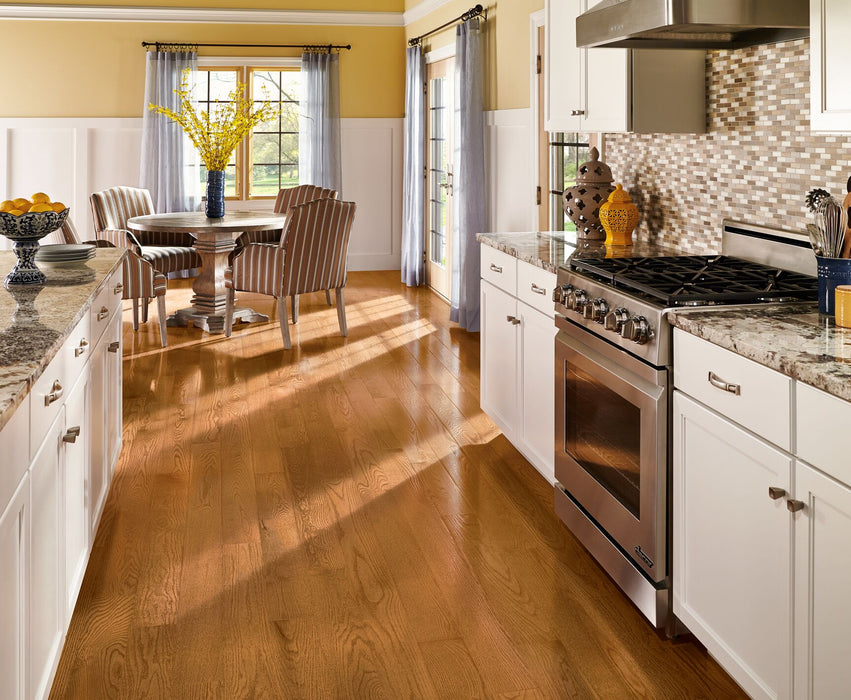 Hartco - Prime Harvest Solid Hardwood - Butterscotch 5" - High Gloss Room Scene