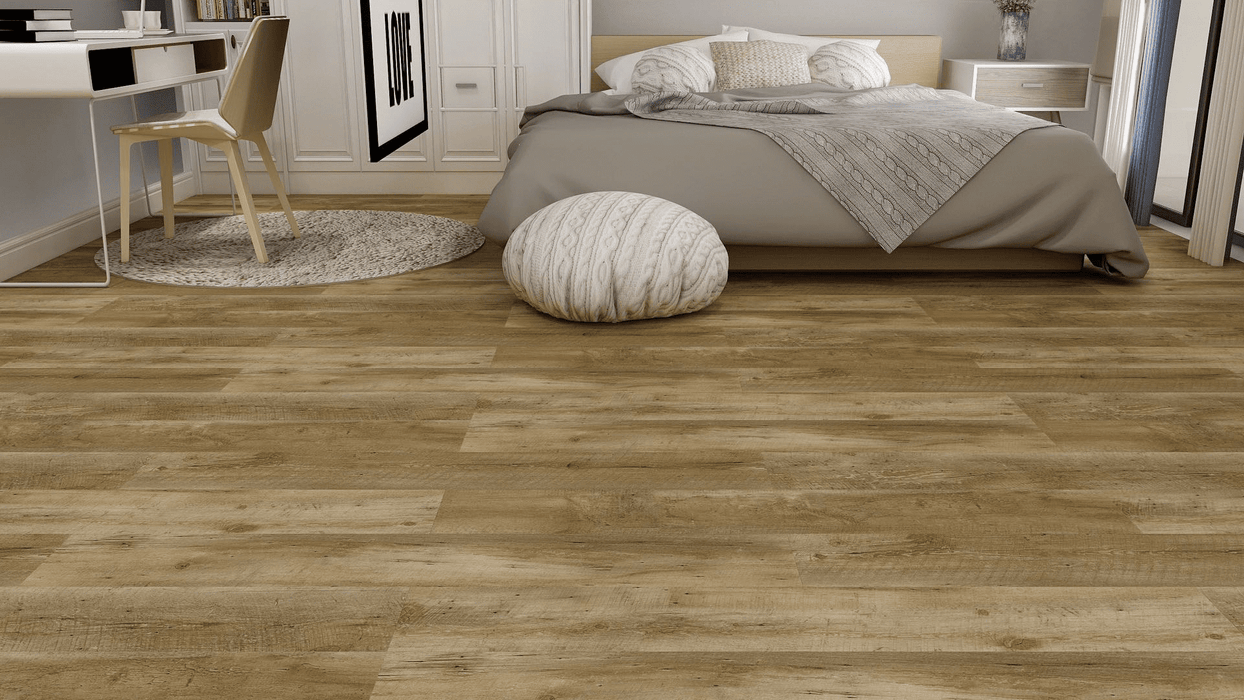 Diamond Surfaces - Aquashield Collection 7 in. x 48 in. Luxury Vinyl - Toasted Oak floor installation