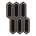 DW Tile & Stone - Aura - Nero Marquina Marble Picket with Brass Polished Mosaic