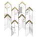 DW Tile & Stone - AVANA - Calacatta Gold Marble with Brass Polished Mosaic