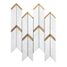 DW Tile & Stone - AVANA - Bianco Bello Marble with Brass Polished Mosaic