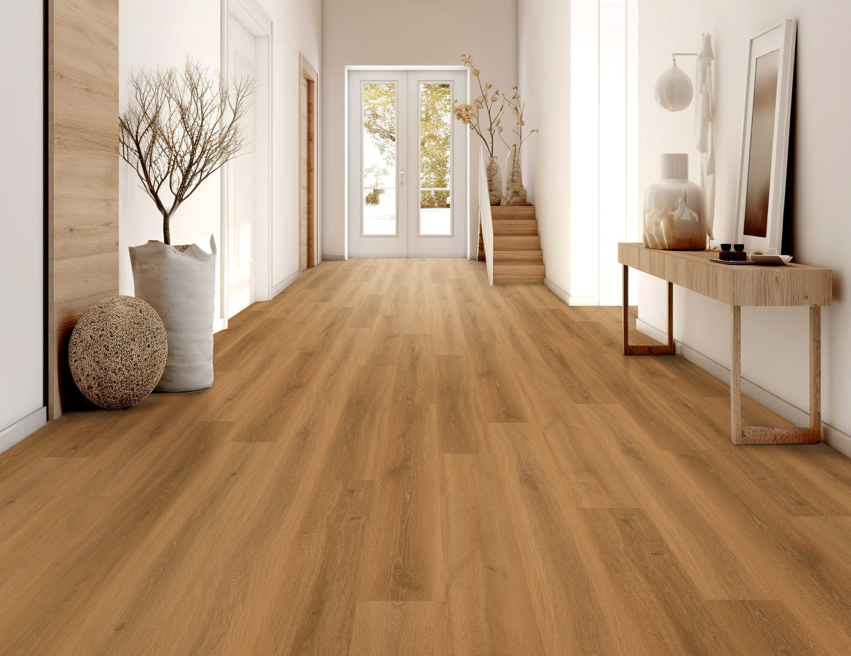 Floors 2000 - Adirondacks Collection 8 in. x 60 in. Laminate Plank - Golden Oak floor installation