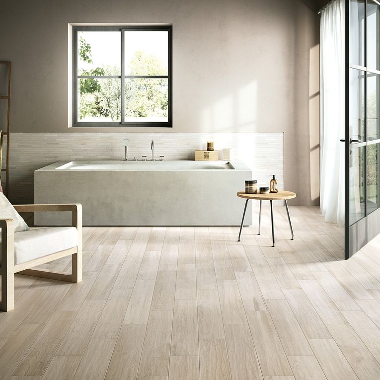 Arizona Tile - Aequa Series - 8&quot; x 32&quot; Porcelain Tile - Nix floor installation