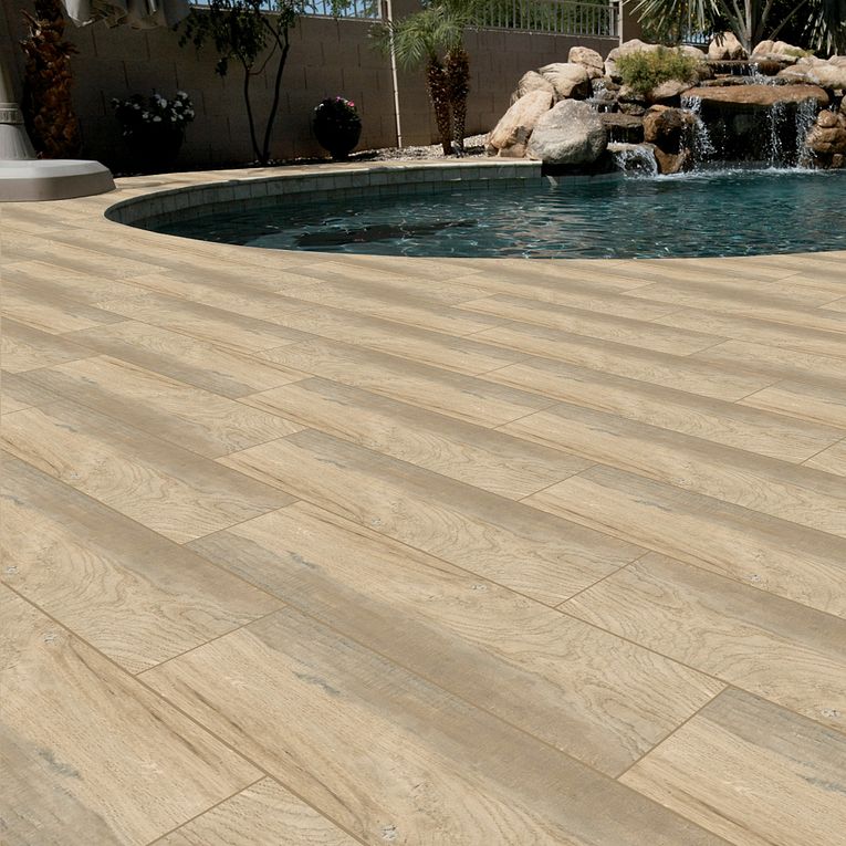 Arizona Tile - Aequa Series - 8&quot; x 32&quot; R11 Anti Slip Porcelain Tile - Silva floor installation