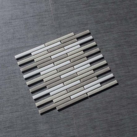 Soci Tile - Staggered Bar Pattern - Alabaster Blend