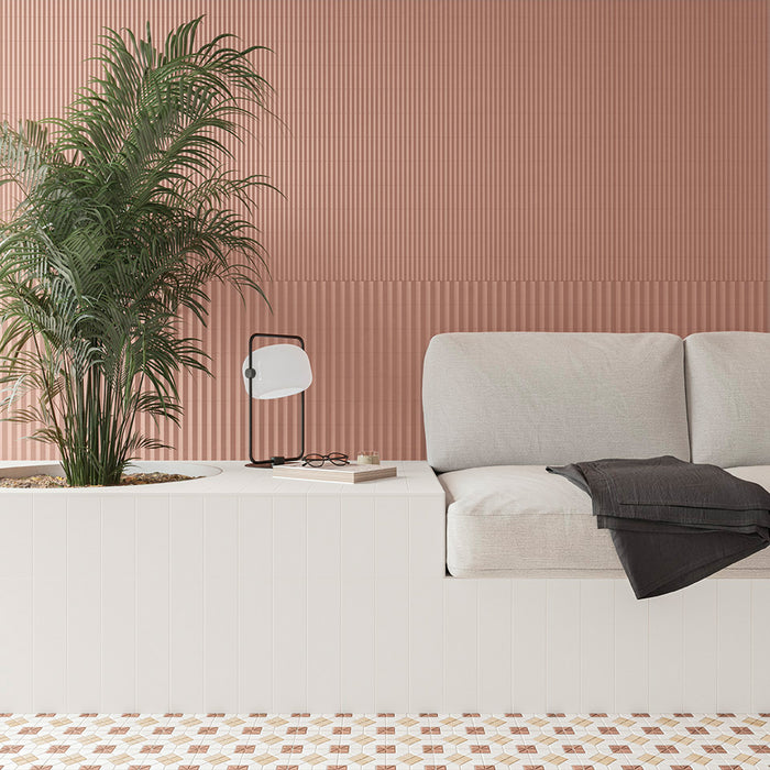 WOW - Twin Peaks - TP Med - 3" x 12" - Ceramic Tile - Matte - Cotto Installed