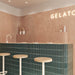 WOW - Sweet Bars 5 in. x 10 in. Matte Ceramic Mosaic - Teal wall installation