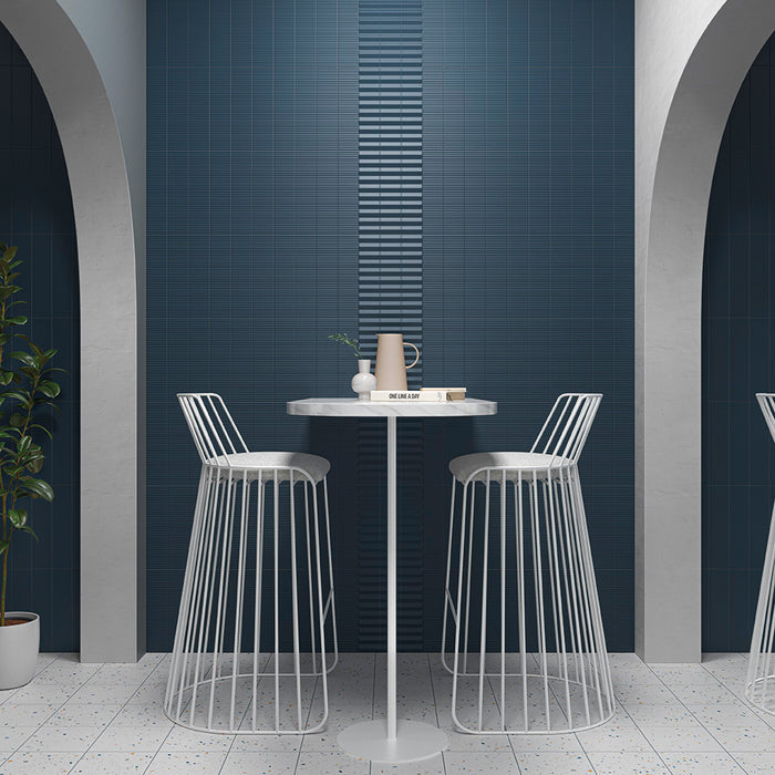 WOW - Twin Peaks - TP Up - 3" x 12" - Ceramic Tile - Matte - Aegean Blue Room Scene
