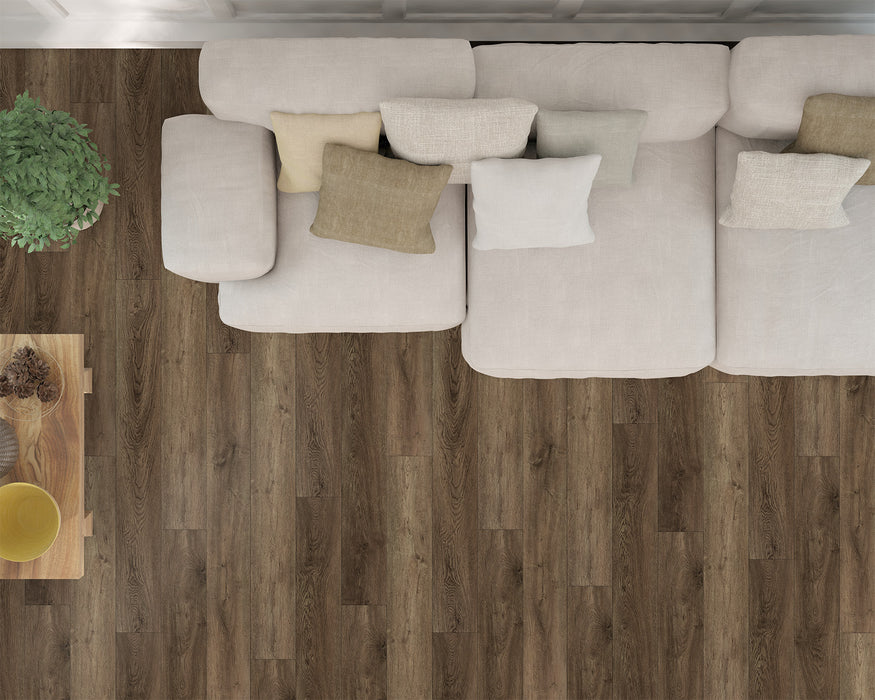 LW Flooring - Riverstone 7" x 60" Rigid Core Vinyl - Amber Tide top Room Scene
