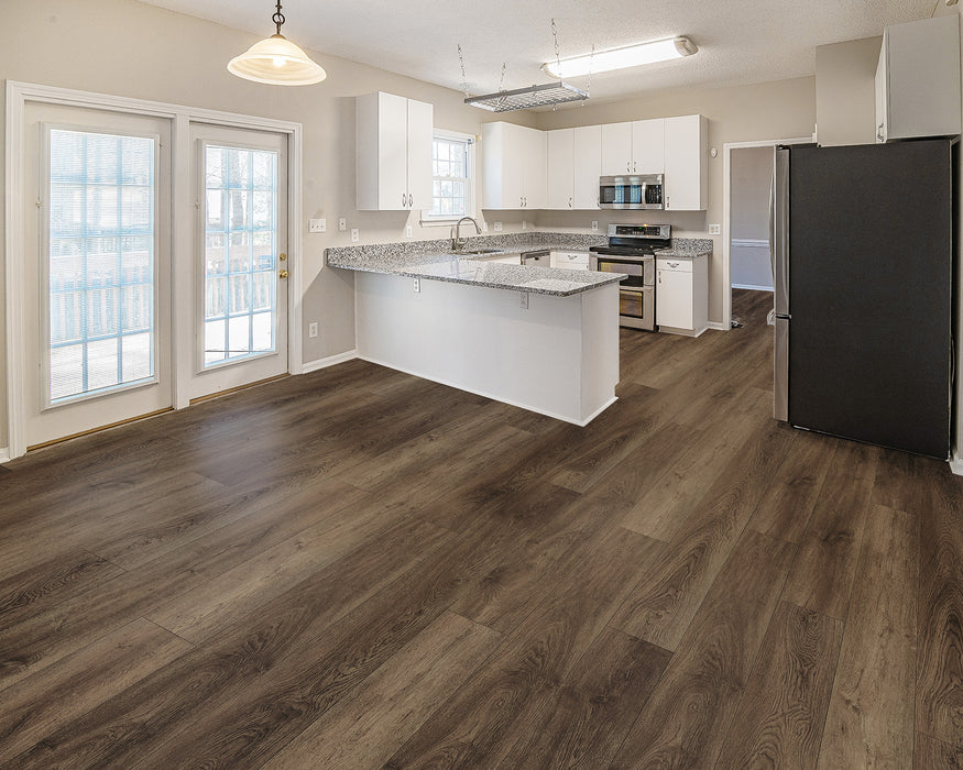 LW Flooring - Riverstone 7" x 60" Rigid Core Vinyl - Amber Tide Room Scene