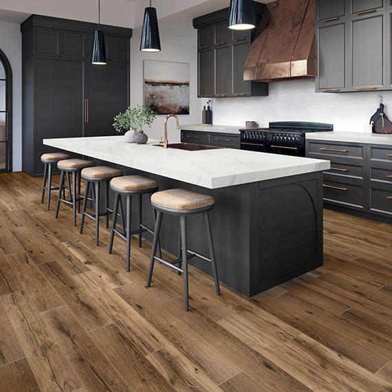 American Olean - Waterwood 8" x 40" Glazed Porcelain - Classic Oak WD17 Room Scene