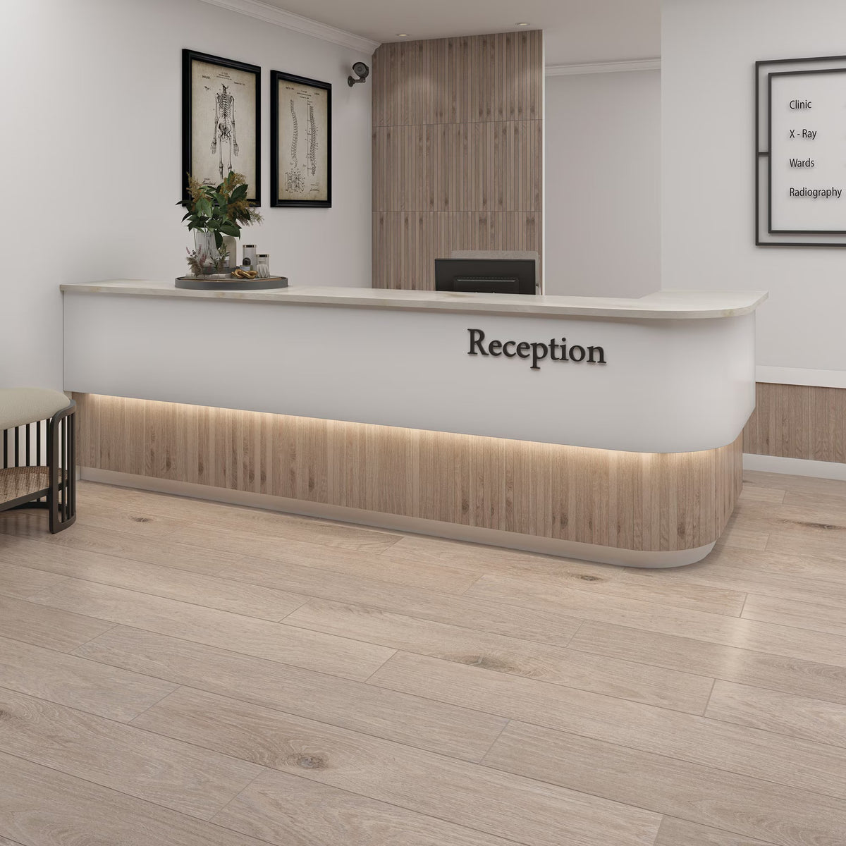 American Olean - Debonair Estates 8 in. x 48 in. Colorbody Porcelain Tile - Parchment Installed