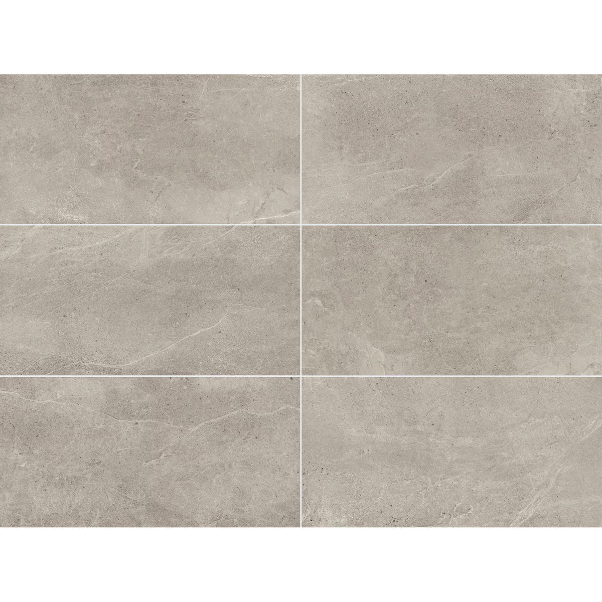 American Olean - Primstone 12&quot; x 24&quot; Glazed Porcelain Tile - Ash