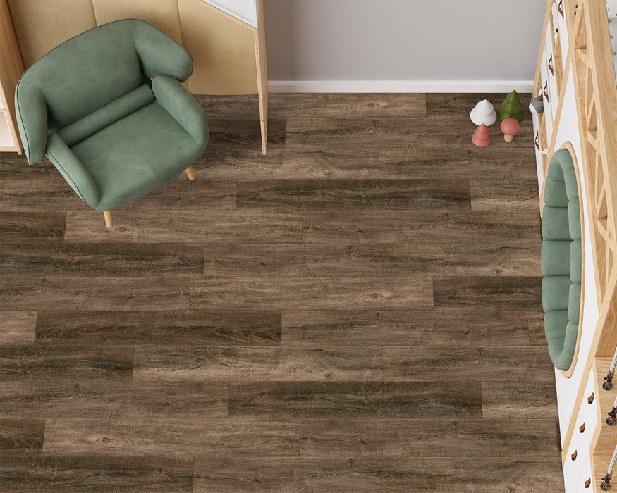 LW Flooring - Riverstone 7" x 48" Rigid Core Vinyl - Amethyst Cove Installed