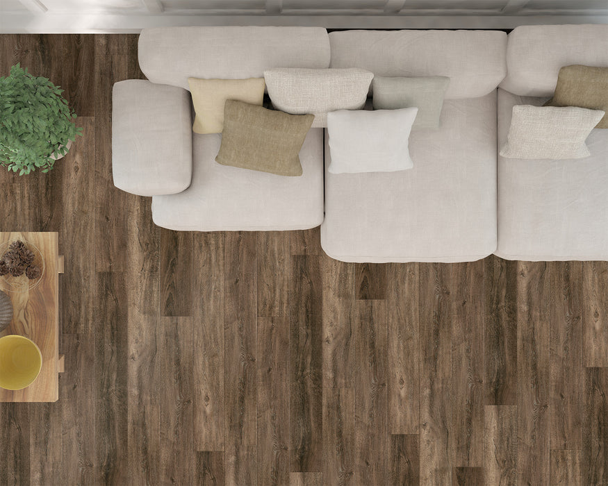 LW Flooring - Riverstone 7" x 48" Rigid Core Vinyl - Amethyst Cove Top View