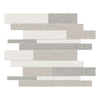 See Anatolia - Belgian Linen - Random Strip Color Body Porcelain Mosaic - Light Blend