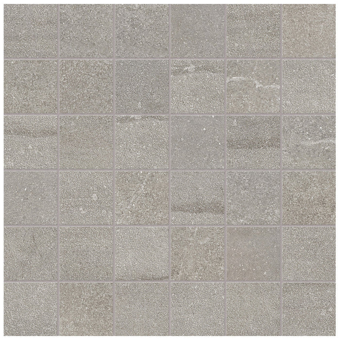 Anatolia - Crux 2 in. x 2 in. Glazed Porcelain Mosaic - Ash