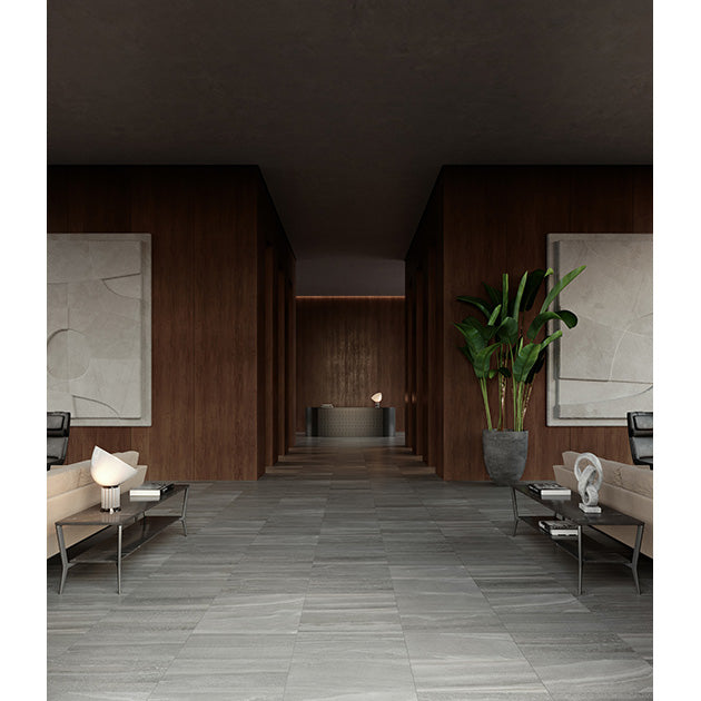 Anatolia - Davenport 12 in. x 24 in. Glazed Porcelain Tile - Mica - Installed