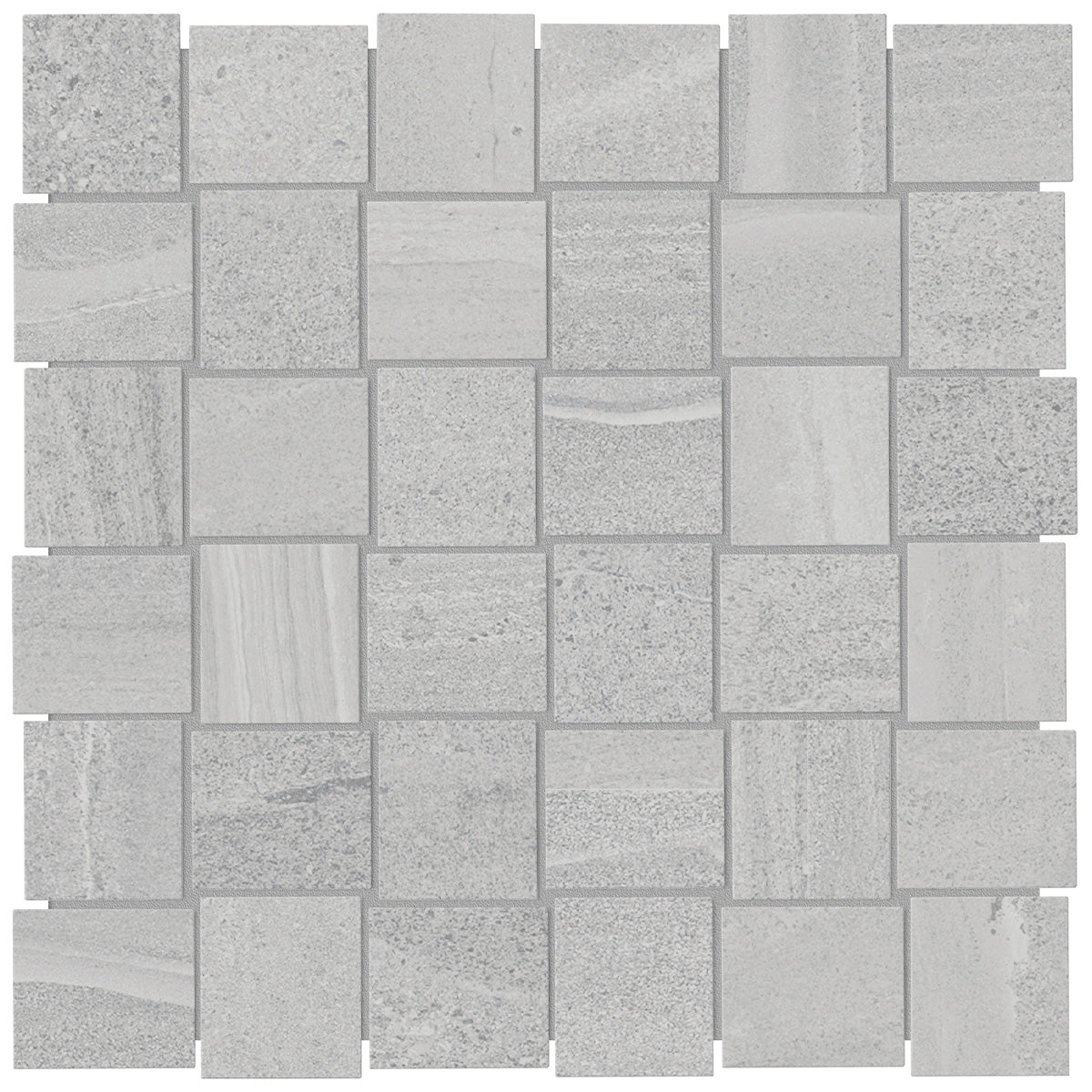 Anatolia - Davenport 2 in. x 2 in. Glazed Porcelain Basketweave Mosaic - Ice