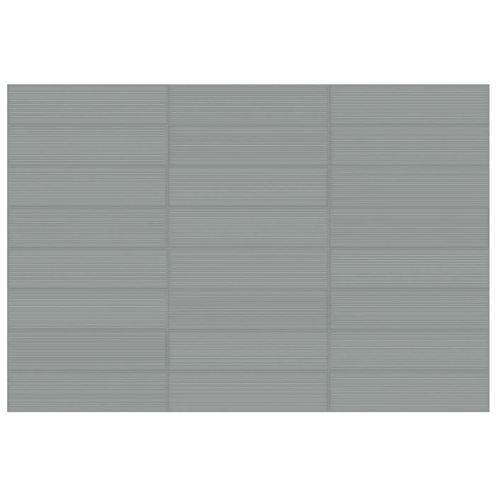 Anatolia - Geometra - 3 in. x 12 in. - Ceramic Wall Tile - Glossy Divide - Charcoal