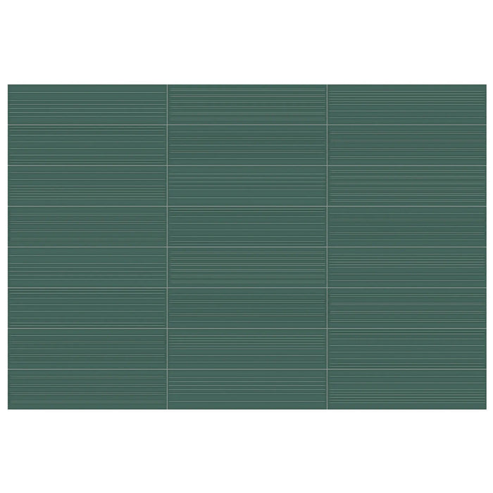 Anatolia - Geometra - 3 in. x 12 in. - Ceramic Wall Tile - Glossy Divide - Emerald